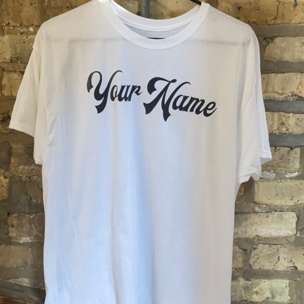 Custom T Shirts. Add your name. Multiple colors.